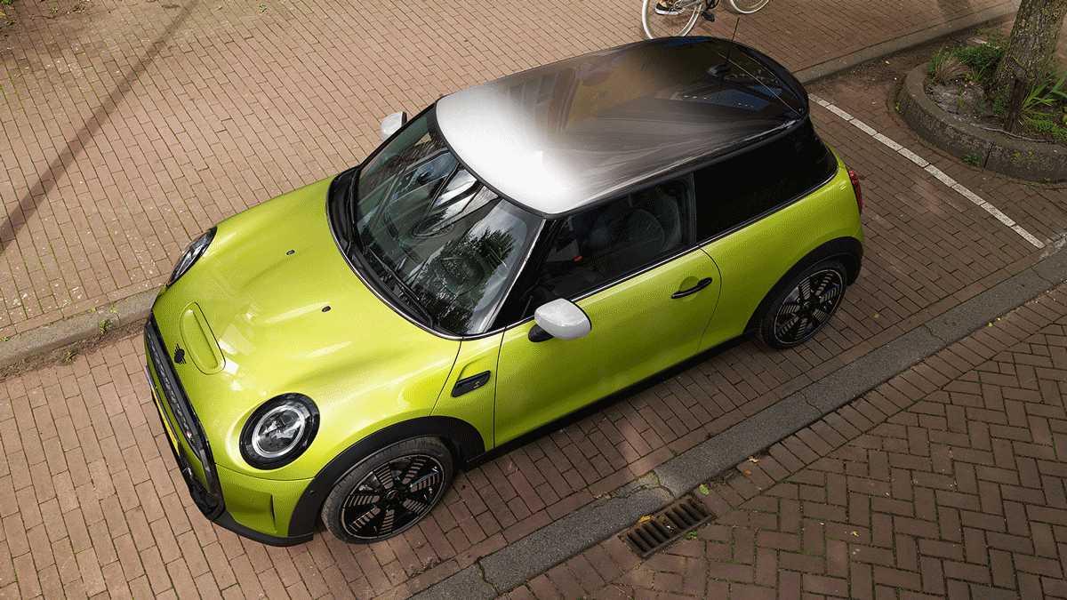 MINI 3-Türer Hatch – grau und schwarz – mehrfarbiges Dach
