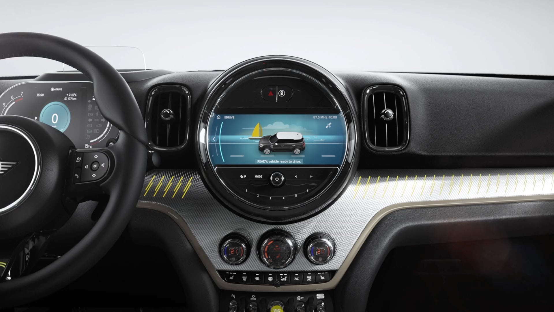 MINI Cooper SE Countryman ALL4 – Front – grau und schwarz