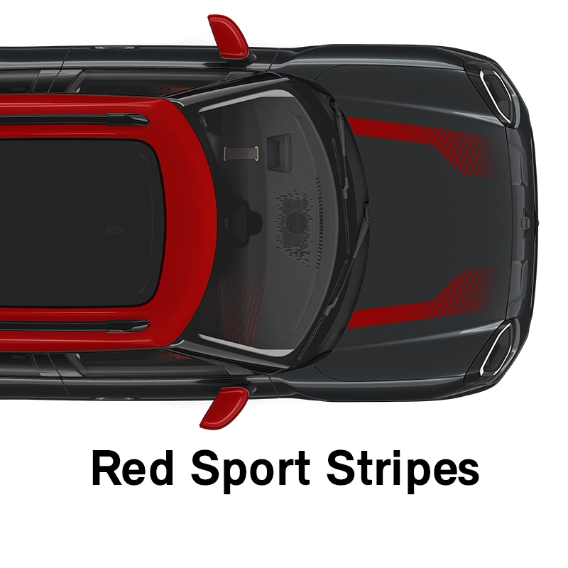  MINI – Ausstattung – JCW Trim – Sportstreifen in Rot