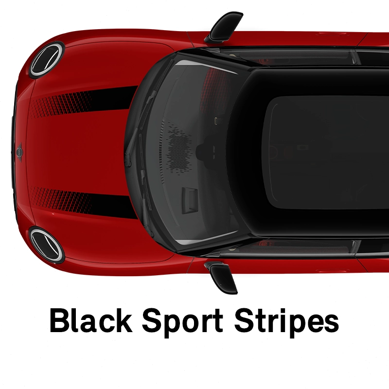  MINI – Ausstattung – JCW Trim – Sportstreifen in Schwarz