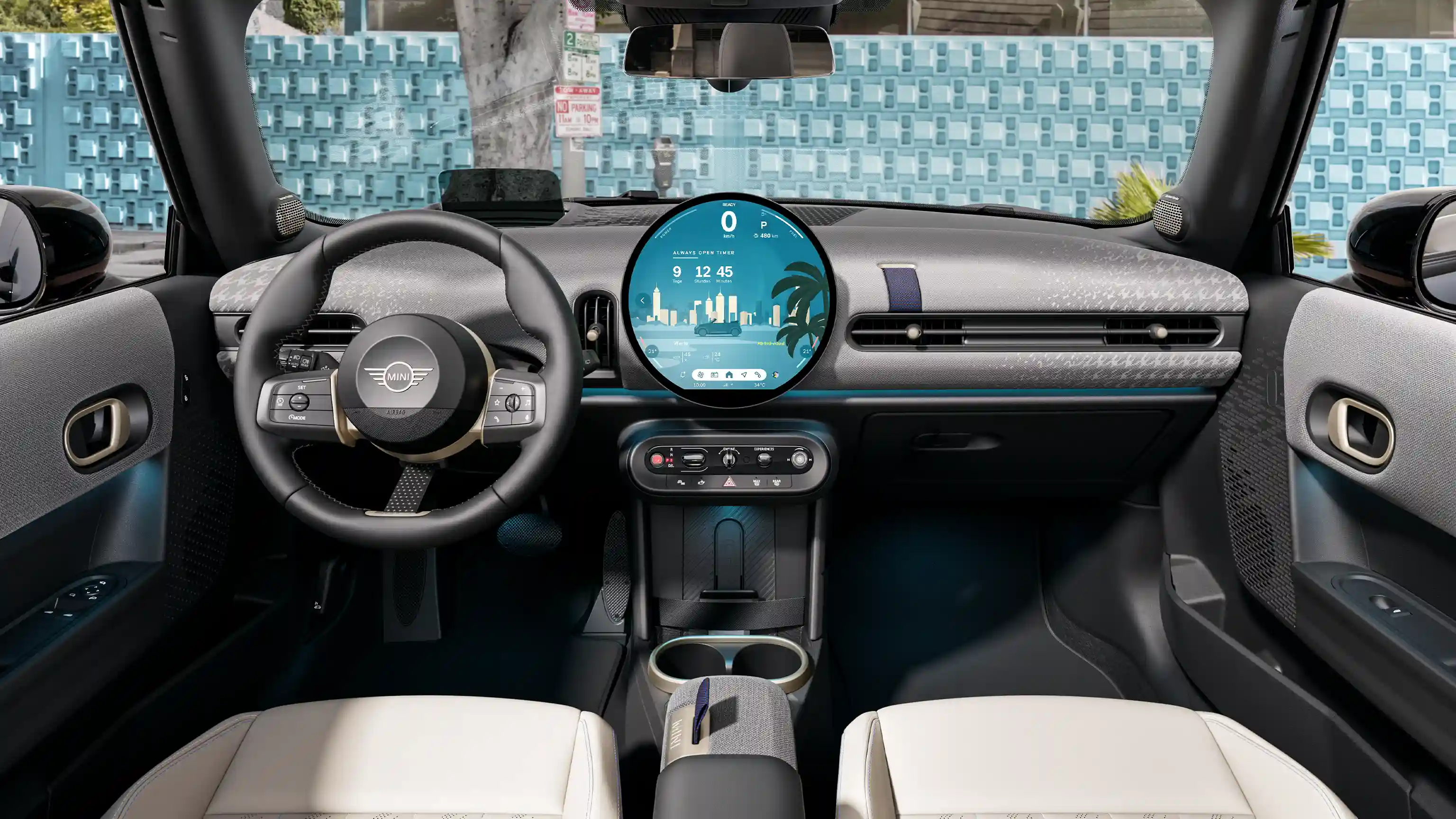 Detailansicht des Armaturenbretts im MINI Cooper Cabrio