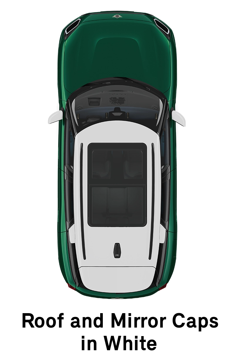  MINI – Ausstattung – Classic Trim – Dach und Spiegelkappen in Weiß