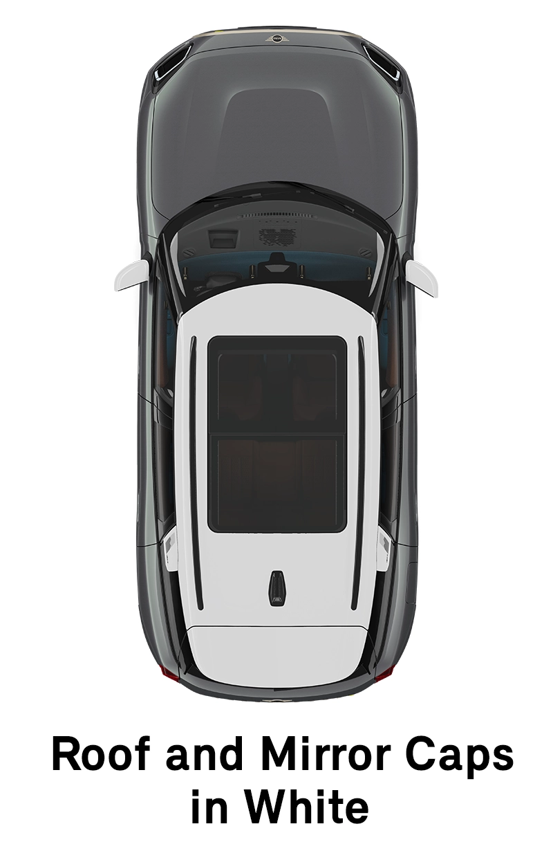  MINI – Ausstattung – Favoured Trim – Dach und Spiegelkappen in Weiß