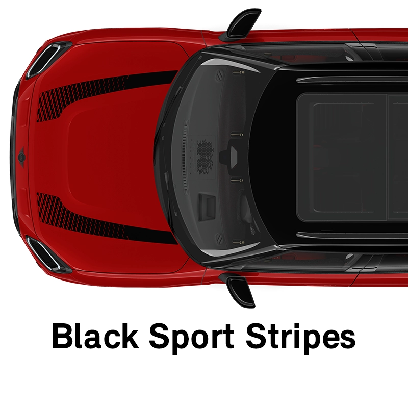  MINI – Ausstattung – JCW Trim – Sportstreifen in Schwarz