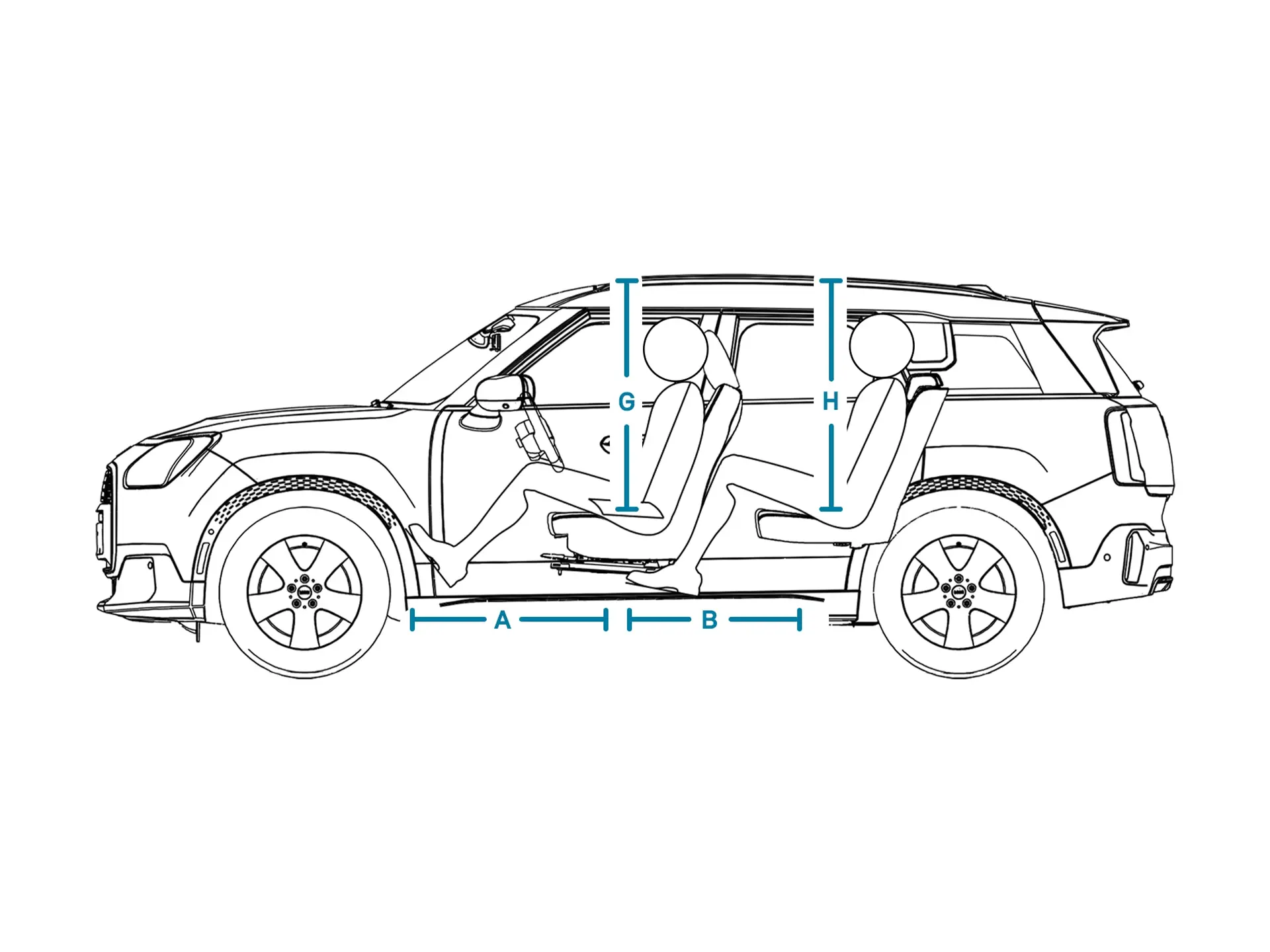 MINI Countryman - Abmessungen Interieur