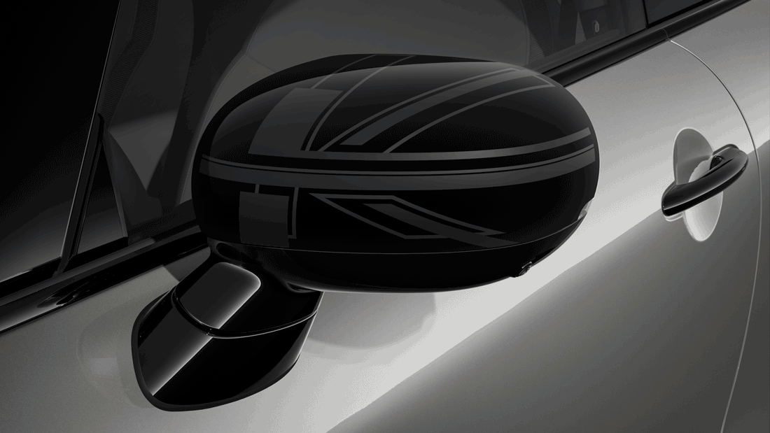 MINI Außenspiegelkappen in verschiedenen Varianten.