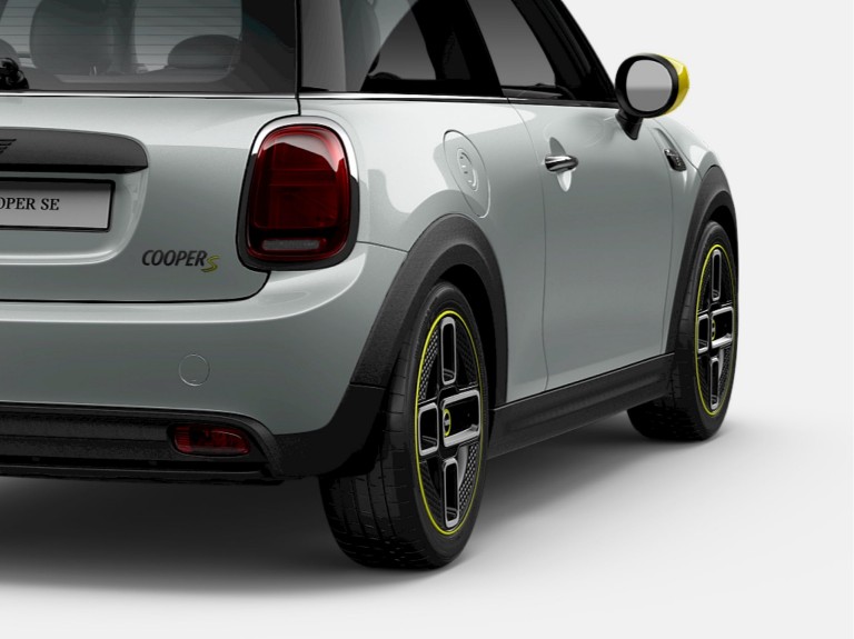 Mini Elektromobilität – Silber und Schwarz – Seitenansicht