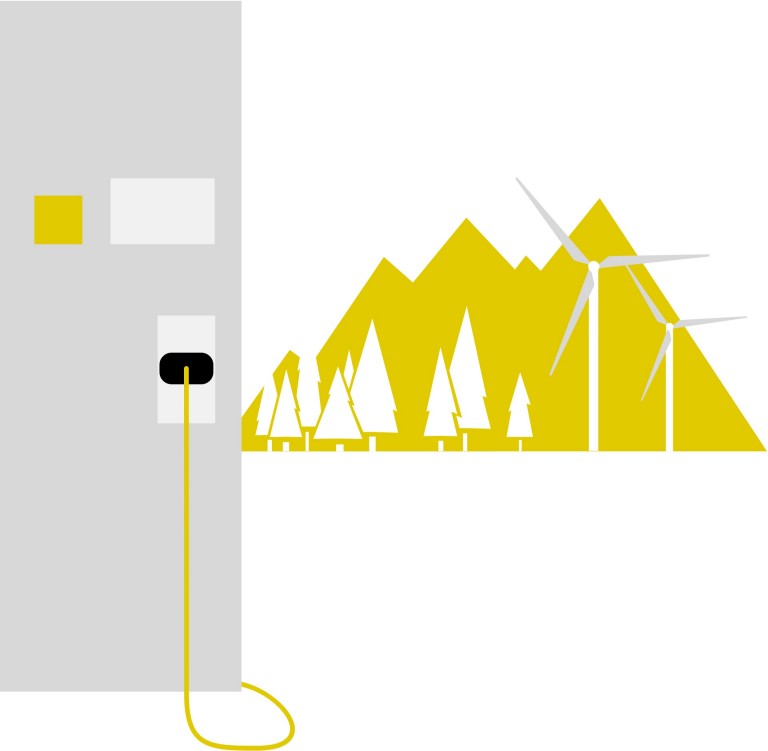 Mini-Elektromobilität – Laden – Illustration
