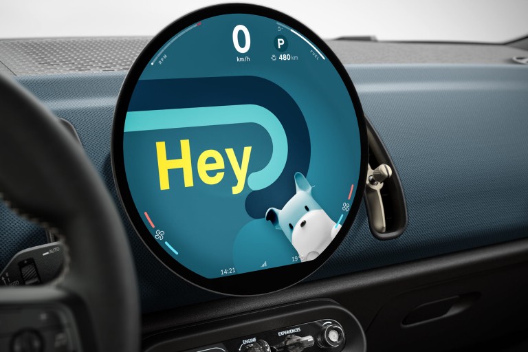 Vollelektrischer MINI Countryman – Mosaik – Digitales Erlebnis